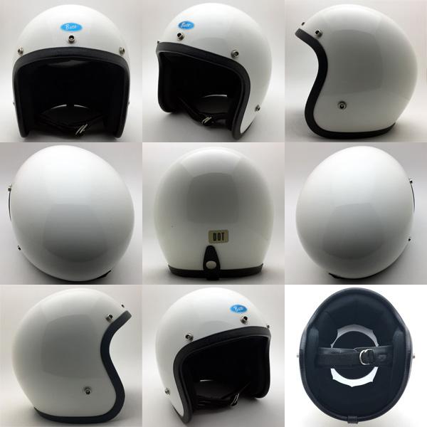 BUCO オリジナルバイザー白ホワイトブコハーフビンテージヘルメット