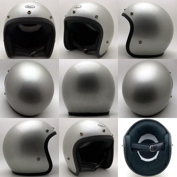 70s BUCO クラブハーレー ヘルメット 送料無料 Dead Stock 新品 箱付 BUCO SILVER 57cm/デッドストックnos銀