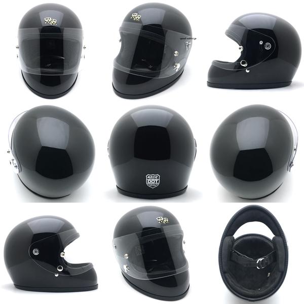 McHAL MACH 02 APOLLO Full Face Helmet GROSS BLACK/艶有りブラック黒 