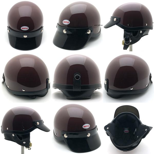 エイジング　加工　オーシャンビートル　ヘルメット　ショーティー4　ビンテージ ヘルメット ビートル ショーティ4 アイボリー OCEAN BEETLE