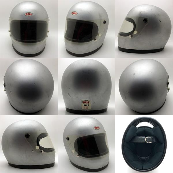 送料無料 純正シールド付 BELL STAR SILVER 60cm/ビンテージヘルメットベルスター2銀オンロードフルフェイス族ヘル国産旧車會madmax60s70s｜speed-addict｜02