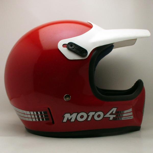 送料無料 純正バイザー付 BELL MOTO4 赤 55cm/ビンテージヘルメット