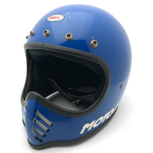 送料無料 BELL MOTO3 BLUE 58cm/ベルモト3青ブルービンテージ