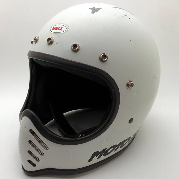 送料無料 BELL MOTO3 WHITE 62cm/ベルモト3ビンテージヘルメット白vmx