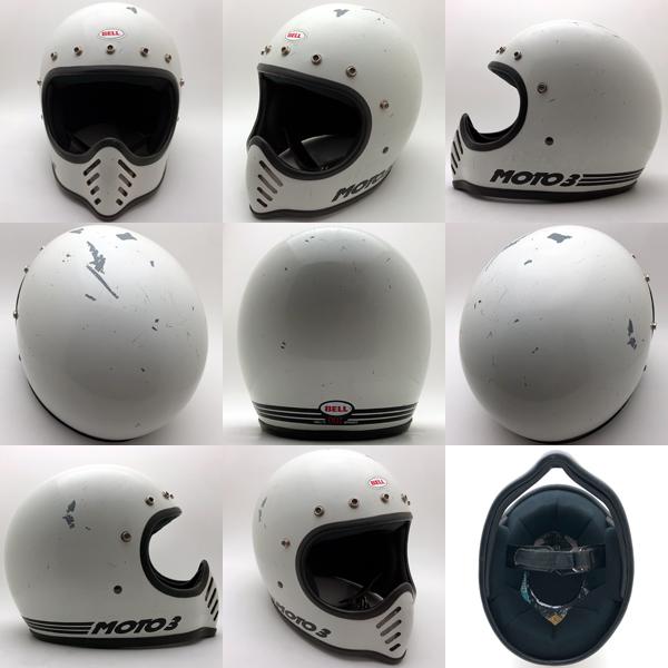 送料無料 BELL MOTO3 WHITE 62cm/ベルモト3ビンテージヘルメット白vmxオフロードフルフェイスヘルメットmoto starmoto4モト4madmax族ヘル｜speed-addict｜02