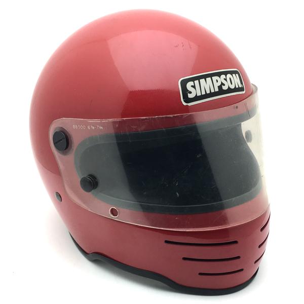 送料無料 純正シールド付 SIMPSON M62 RED 57cm/シンプソン赤レッド