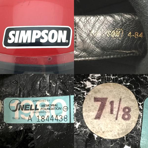 SIMPSON（バイク） 送料無料 純正シールド付 SIMPSON M62 RED