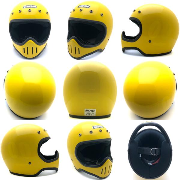 SIMPSON（バイク） 送料無料 SIMPSON M50 YELLOW 58cm
