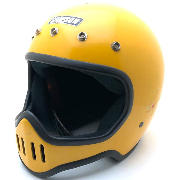 送料無料 SIMPSON M50 YELLOW 57cm/シンプソン黄色イエロービンテージヘルメットオフロードフルフェイスモトクロストラッカー