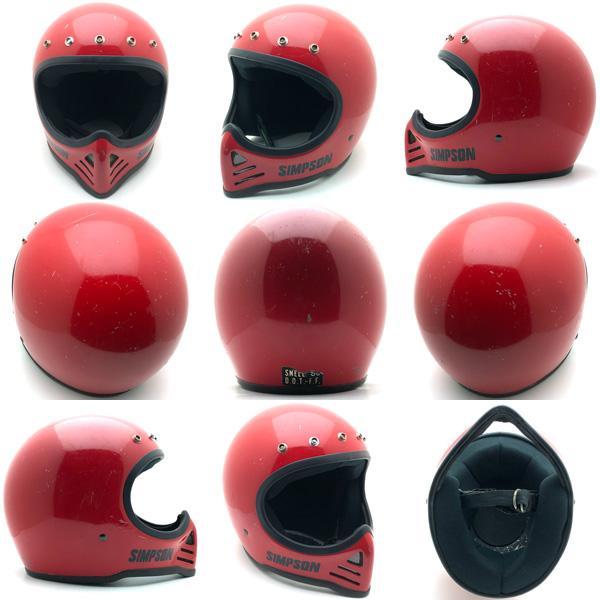 シンプソン m52 ビンテージヘルメット SIMPSON（バイク） 送料無料 SIMPSON M52 RED 59cm/シンプソン赤