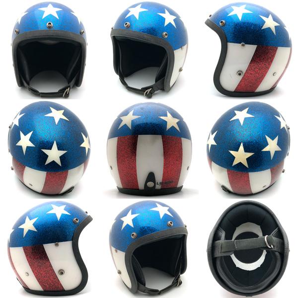 送料無料 CAPTAIN AMERICA 56cm キャプテンアメリカンバイクビンテージヘルメット星条旗easy  Riderイージーライダーピーターフォンダusa70s ビンテージヘルメット