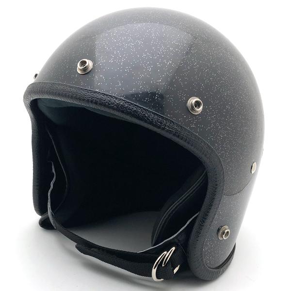 送料無料 6月27日値下 BLACK METALFLAKE 59cm/ビンテージヘルメット黒