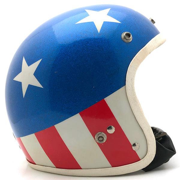 キャプテンアメリカ　 ジェットヘルメット　ヴィンテージ 送料無料 60's Wストラップ CAPTAIN AMERICA 59cm/キャプテンアメリカ