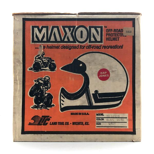 送料無料 Dead Stock 新品 箱 純正バイザー付 MAXON ATV BLUE 56cm/マクソン青ブルービンテージヘルメットgriffinbellベルmoto3vmbmx70s｜speed-addict｜03