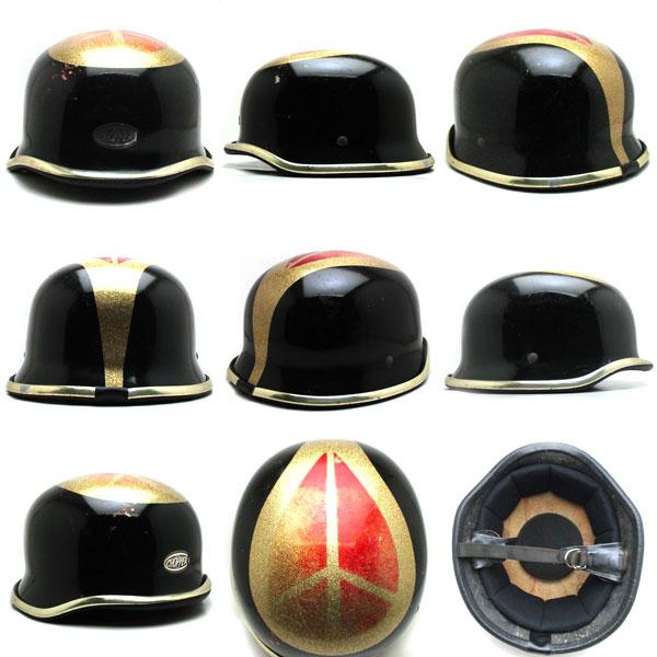 送料無料 70's ナチヘル ジャーマン PEACE 黒 64cm/ビンテージ 送料無料 70's ナチヘル ジャーマン PEACE 黒 64cm/ビンテージ