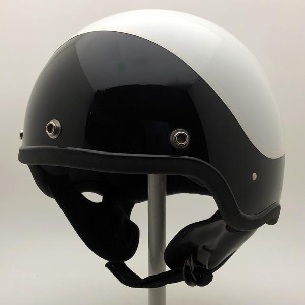 送料無料 POLICE WHITE × BLACK 57cm/ポリスヘルメットビンテージ