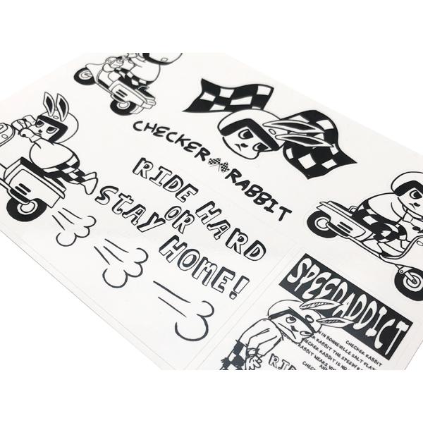 CHECKER RABBIT Sticker Seat A-1 チェッカーラビットステッカーシー