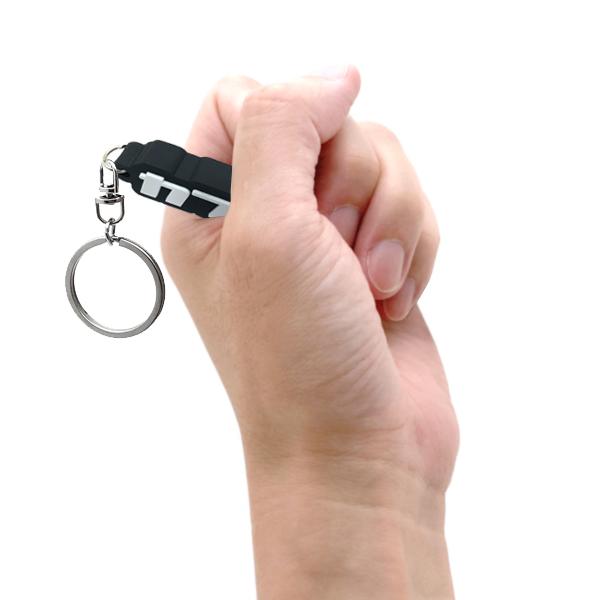 カブヌシ デカ厚ラバーキーホルダー RED/赤ロゴ鍵キーリングホンダカブ