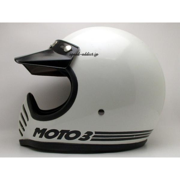 VINTAGE BELL MOTO3 後期型 純正 570 VISOR/ビンテージベルモト3後期型純正570バイザーsmokeスモーク黒ビンテージヘルメットオフロードvmx｜speed-addict｜04