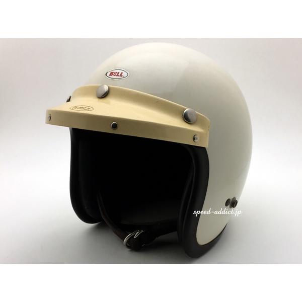 VINTAGE BELL 240 VISOR WHITE/白ビンテージ銀ベル500バイザー500-tx500txr-trtsuper magnumスーパーマグナムベルスター120star12060s70s｜speed-addict｜04