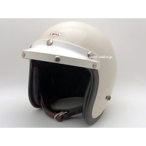 VINTAGE BELL 520 VISOR WHITE/白ビンテージベル520バイザー500-tx500txr-trtsuper magnumスーパーマグナムベルスター120star12070sシェル｜speed-addict｜03