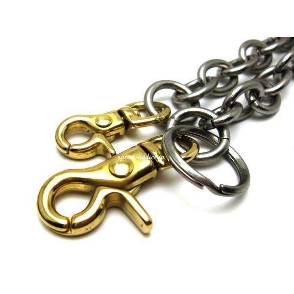 専用 真鍮小豆ウォレットチェーン×5、真鍮ナスカンウォレットチェーン×5 真鍮無垢（鋳物） WALLET CHAIN アズキ 艶消し 真鍮ナスカン : SPEED