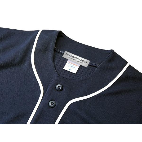 胸スピードアディクト BASEBALL SHIRT NAVY/紺ネイビーベースボールシャツguardiansガーディアンズカジュアル野球ストリートファッション｜speed-addict｜04