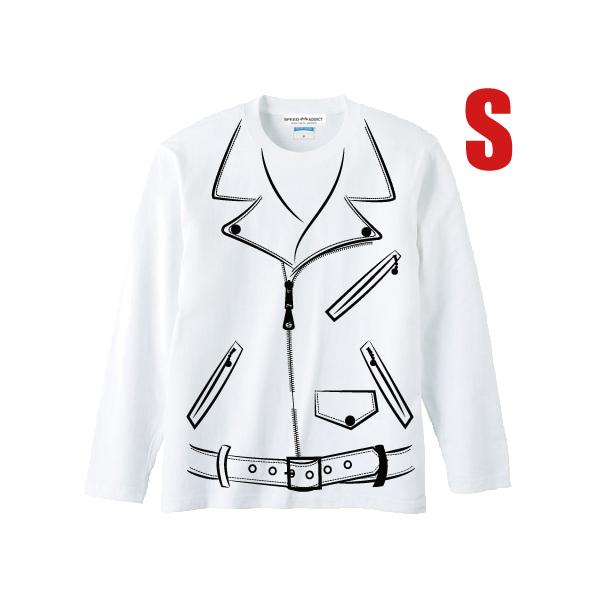 だまし絵 W RIDERS L/S T-shirt WHITE S/tシャツvansonバンソンlewis leathersルイスレザーlanglitz leatherラングリッツレザーbucoブコ42 | 