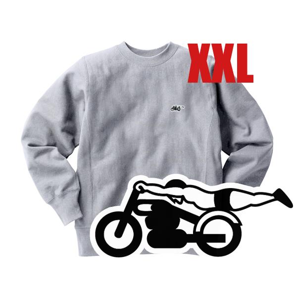 リバース縫製 サイドリブ スピードアディクト SWEAT GRAY × BLACK XXL