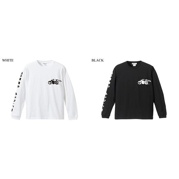  ロゴ入り 長袖Tシャツ 白/黒 レース SPEED ADDICT 手書き風 L/S T-shirt BLACK/長袖tシャツロンtee英国車