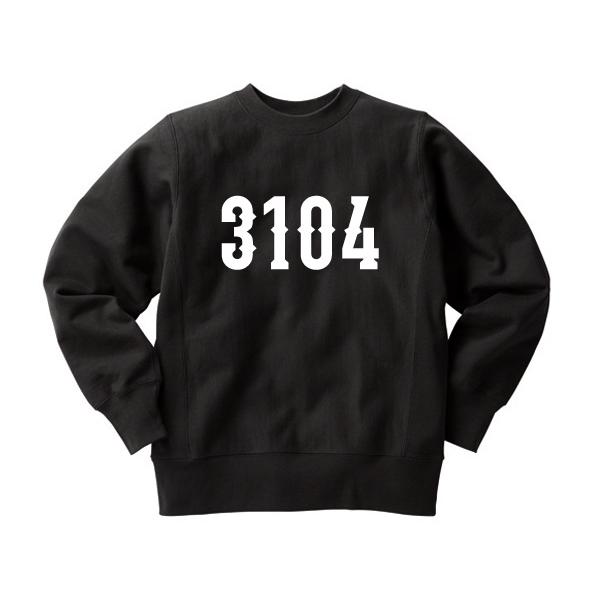 リバース縫製 サイドリブ 3104 SWEAT BLACK/黒ビンテージスウェット