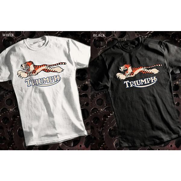 METRO RACING TRIUMPH TIGER T-shirt WHITE S/メトロレーシングトライアンフタイガーtシャツ白6tサンダーバードtr6t120ボンネビルt140t110｜speed-addict｜02