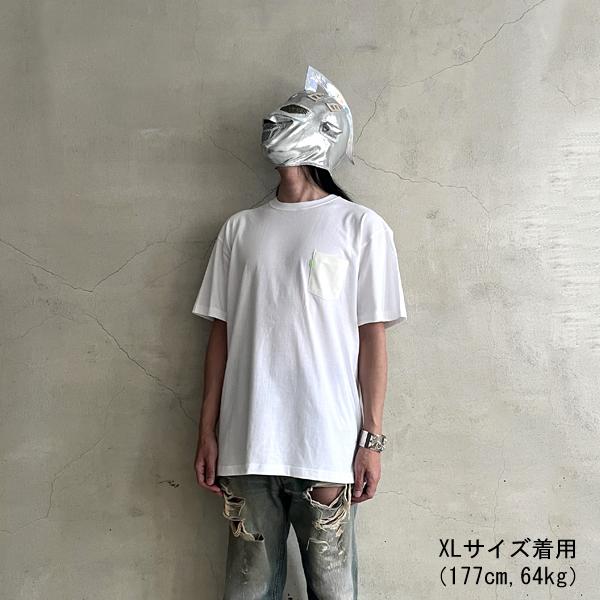 GROW IN THE DARK POCKET WHITE T-shirt/蓄光プリント暗闇で光るポケt
