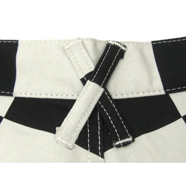 CHECKER PANTS WHITE × BLACK 30/チェッカーパンツプリズンボーダー