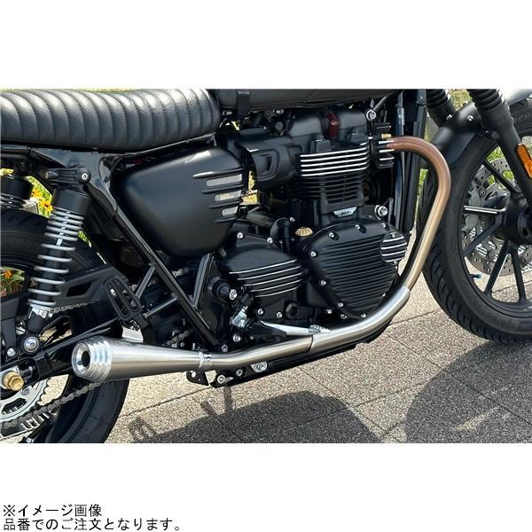 Motone モートーン MMU088 スプロケットカバー リブ ブラック/ポリッシュ T100/T120 SpeedTwin900 Scrambler900の画像