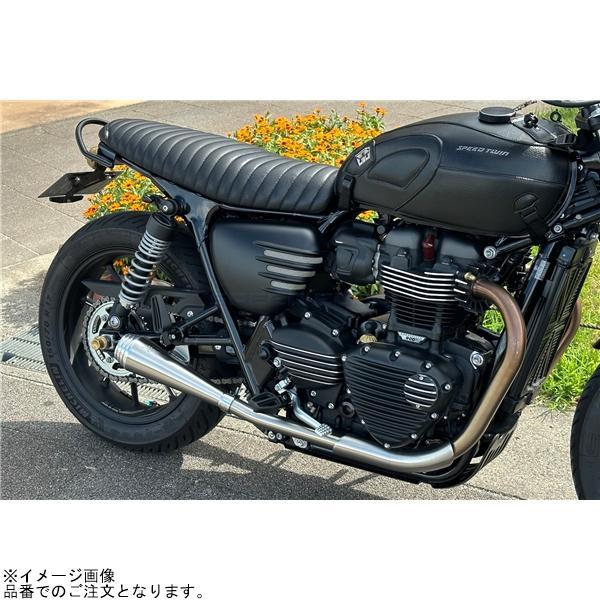 Motone モートーン MMU088 スプロケットカバー リブ ブラック/ポリッシュ T100/T120 SpeedTwin900 Scrambler900の画像