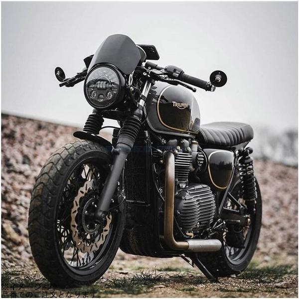 Motone モートーン MTE143 スクリーン MICROBLADE アルミ ブラック Bonneville T100/T120 (16-24)_2
