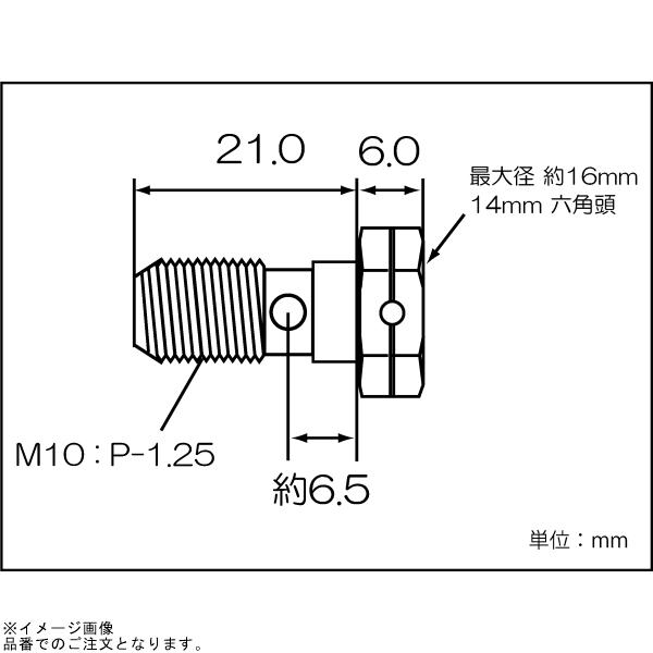 シフトアップ SHIFTUP 950117-06 バンジョーボルト シングル(S) M10-P1