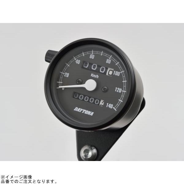 DAYTONA デイトナ 15621 機械式スピードメーター φ60 ホワイトLED照明 140km/h ブラックボディ/ブラックパネル_2