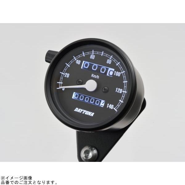DAYTONA デイトナ 15621 機械式スピードメーター φ60 ホワイトLED照明 140km/h ブラックボディ/ブラックパネル_3
