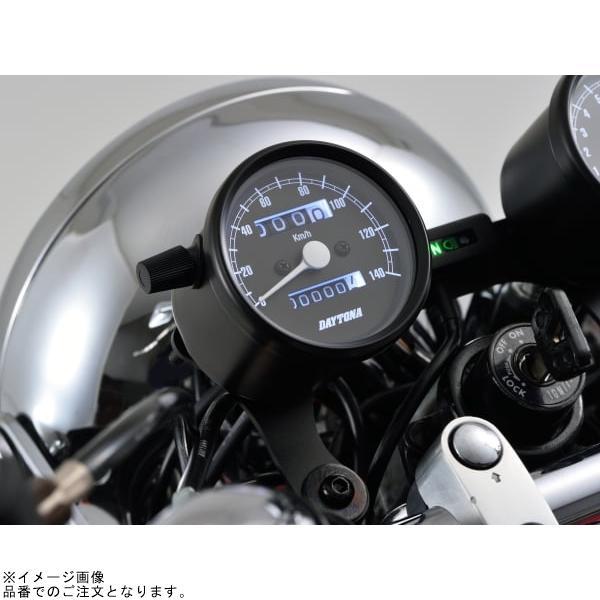 DAYTONA デイトナ 15621 機械式スピードメーター φ60 ホワイトLED照明 140km/h ブラックボディ/ブラックパネル_5