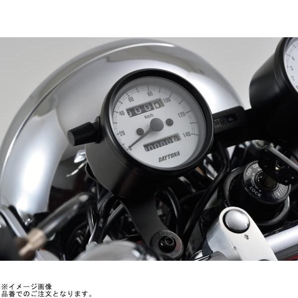 DAYTONA デイトナ 15624 機械式スピードメーター φ60 ホワイトLED照明 140km/h ブラックボディ/ホワイトパネル_3