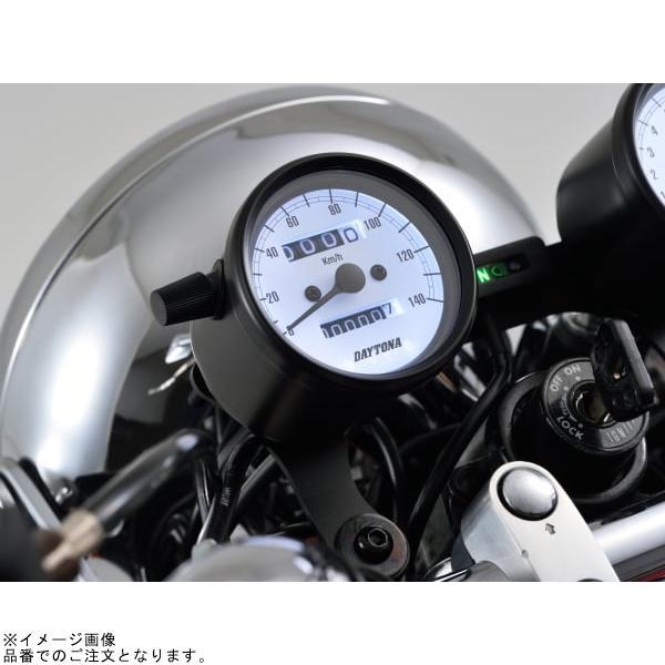 DAYTONA デイトナ 15624 機械式スピードメーター φ60 ホワイトLED照明 140km/h ブラックボディ/ホワイトパネル_4