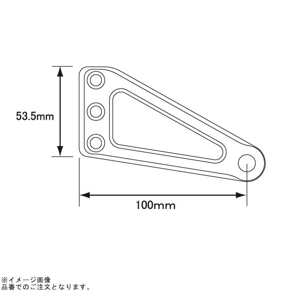 POSH ポッシュ 030049-36 マシンドホリゾンロングヘッドライトステー 3サークルクランプタイプ41mm ブラックの画像