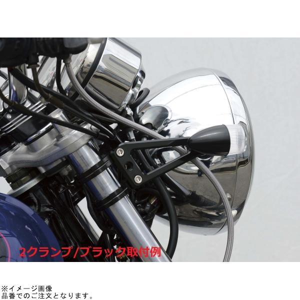 POSH ポッシュ 032049-36 マシンドホリゾンロングヘッドライトステー 3サークルクランプタイプ43mm ブラックの画像