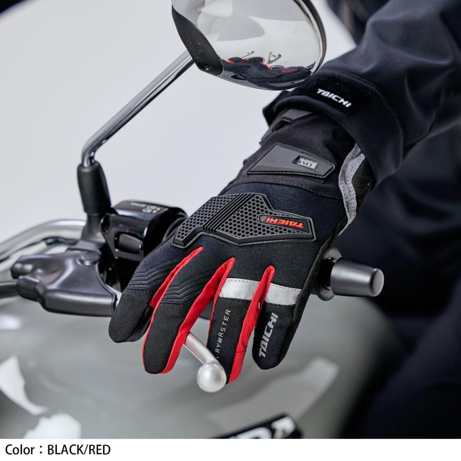 RS TAICHI RSタイチ RST450 DRYMASTER-FIT エッジ レイングローブ カラー:BLACK/RED サイズ:Sの画像