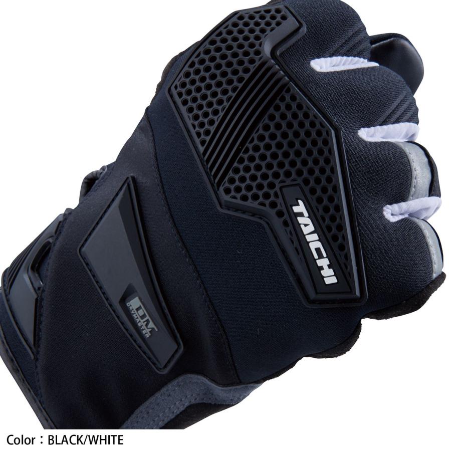 RS TAICHI RSタイチ RST450 DRYMASTER-FIT エッジ レイングローブ カラー:BLACK/WHITE サイズ:Lの画像