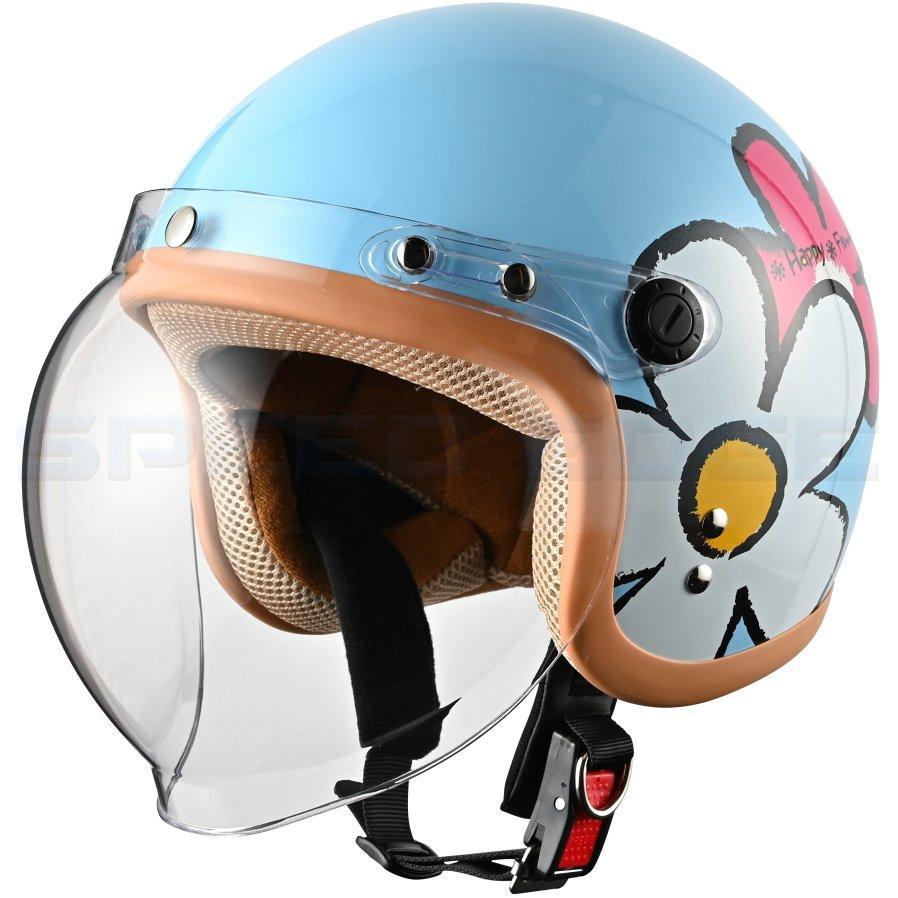 [レディース・キッズ] ジェットヘルメット ハッピーフラワー バイク用｜speed-edge｜04