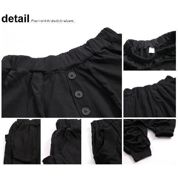 PLETS PLEASE サルエルパンツ ハーフ丈 サルエルハーフパンツ パンツ レディース ボトムス 送料無料