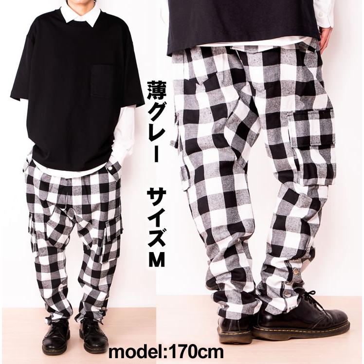 PHENOMENON フェノメノン 赤黒チェック サルエルパンツ